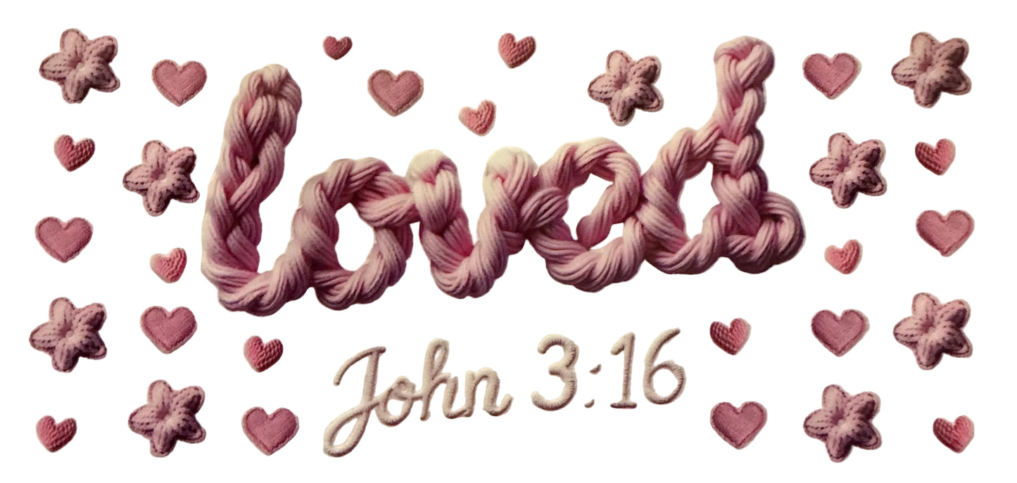 C004 Loved John 3:16 16 oz Cup Wrap
