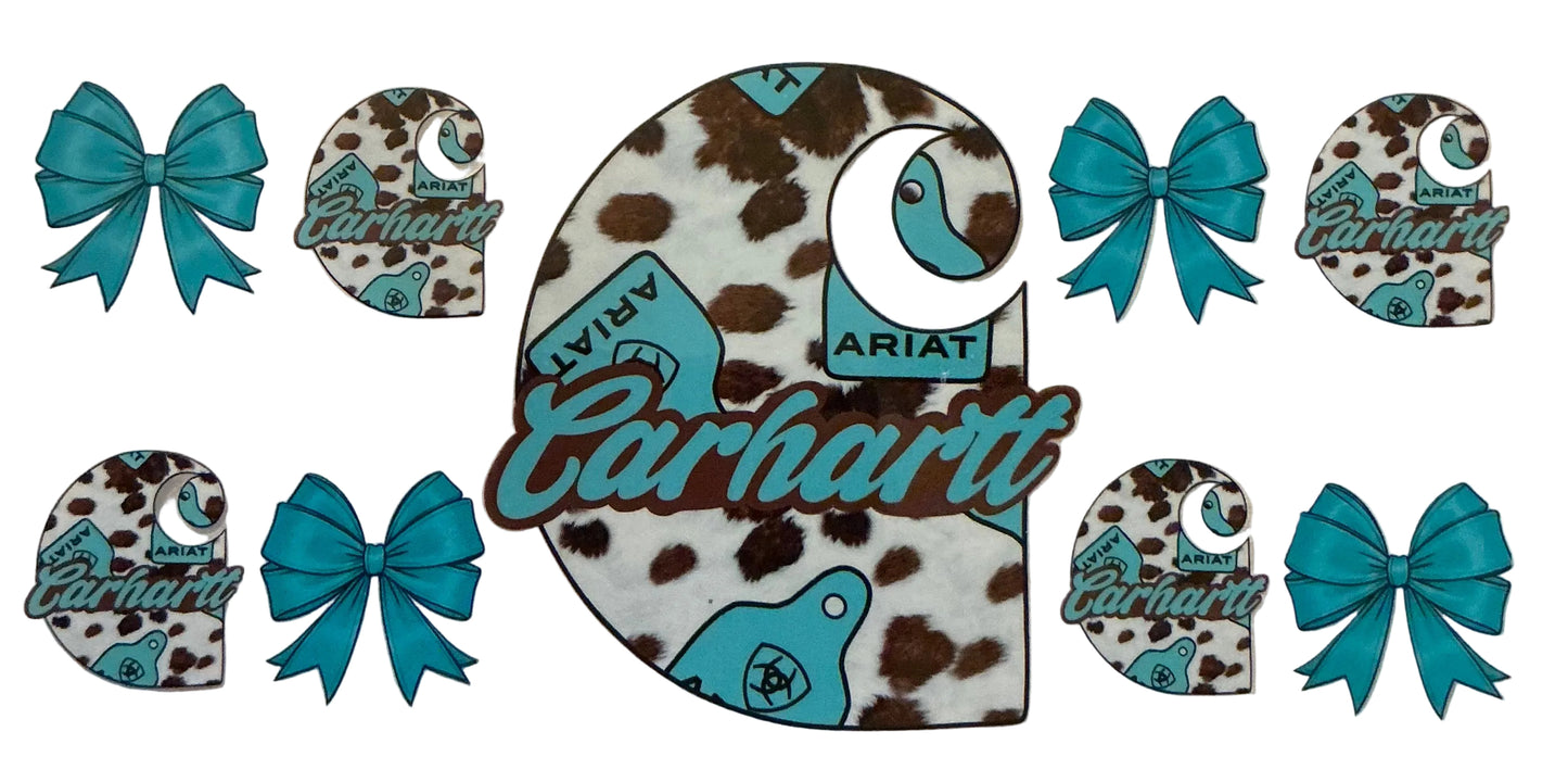 W002 Carhart Teal 16 oz Cup Wrap