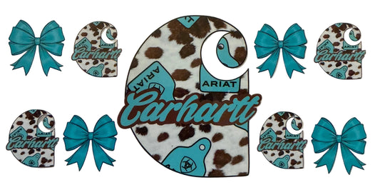 W002 Carhart Teal 16 oz Cup Wrap