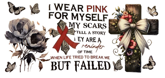 C003 I Wear Pink 16 oz Cup Wrap